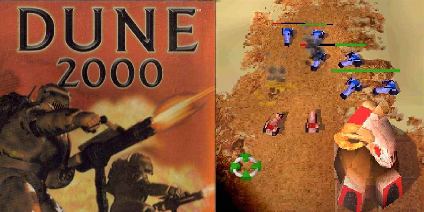 Couverture du jeu de stratégie en temps réel Dune 2000