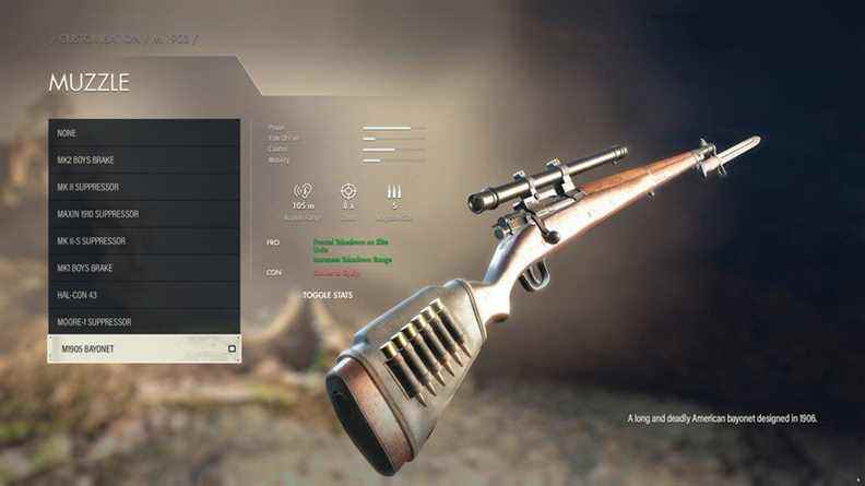 Personnalisation des armes Sniper Elite 5