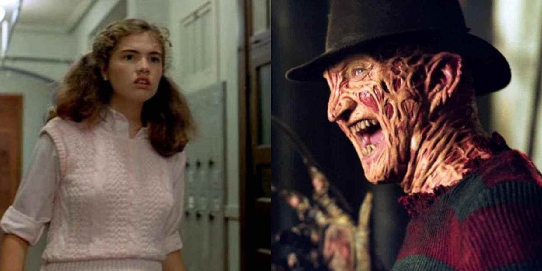 Image partagée de Nancy Thompson et Freddy Krueger dans A Nightmare On Elm Street