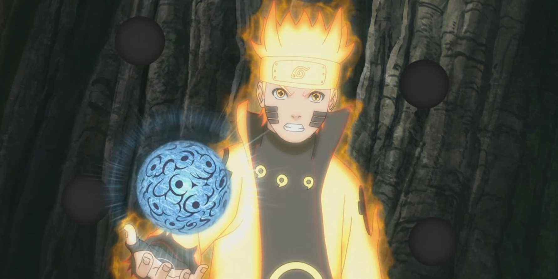 Naruto utilisant Magnet Release Rasengan