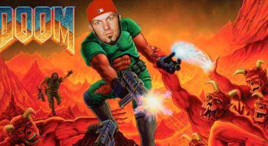 The original Doom 1 cover with Fred Durst's face instead of the Doom Slayer's.