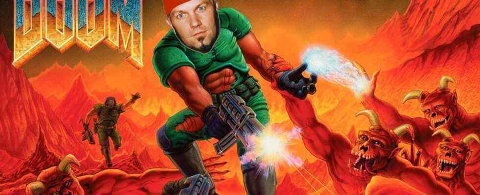 The original Doom 1 cover with Fred Durst's face instead of the Doom Slayer's.