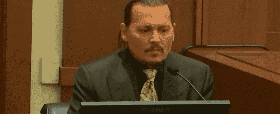 Johnny Depp testifying in court