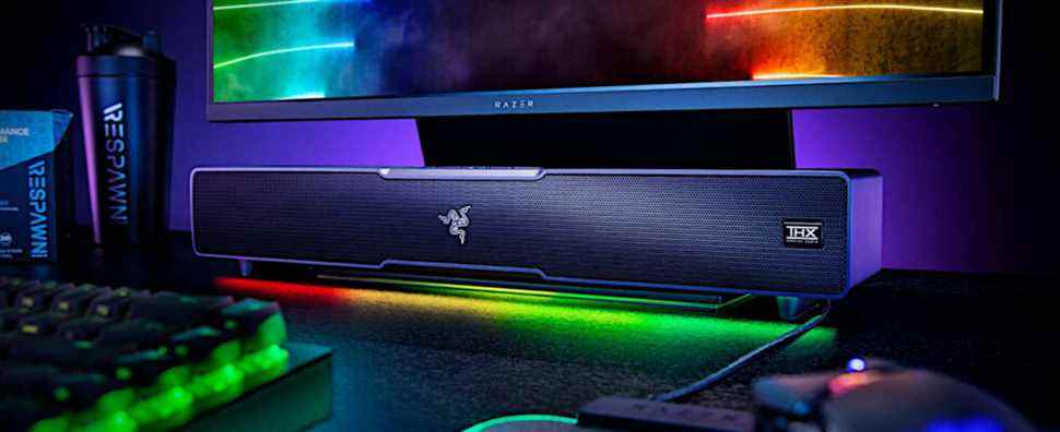 La barre de son Razer Leviathan V2 PC offre un son THX et Chroma RGB