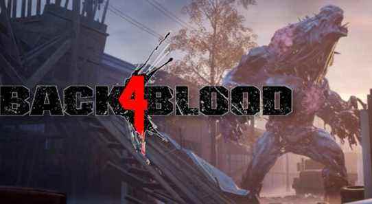 Image of an Ogre in the background with the Back 4 Blood logo in the foreground.