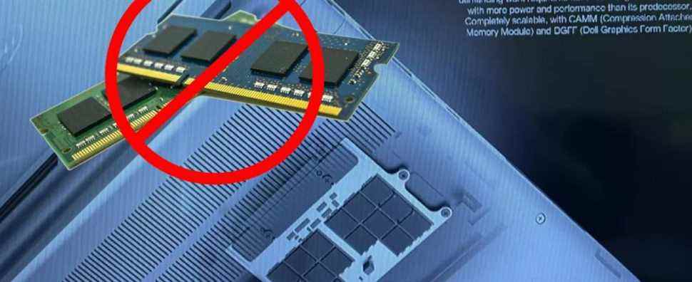 Le nouvel ordinateur portable de Dell est doté d'un module DDR5 propriétaire, ne prend pas de RAM générique