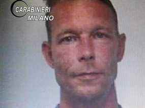 Une photo prise en 2018 et publiée par les carabiniers italiens le 5 juin 2020 montre Christian B. lorsqu'il a été arrêté pour trafic de drogue en Italie.