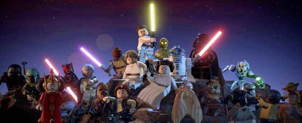 Lego Star Wars Skywalker Saga Opening Image With Characters From Every Film