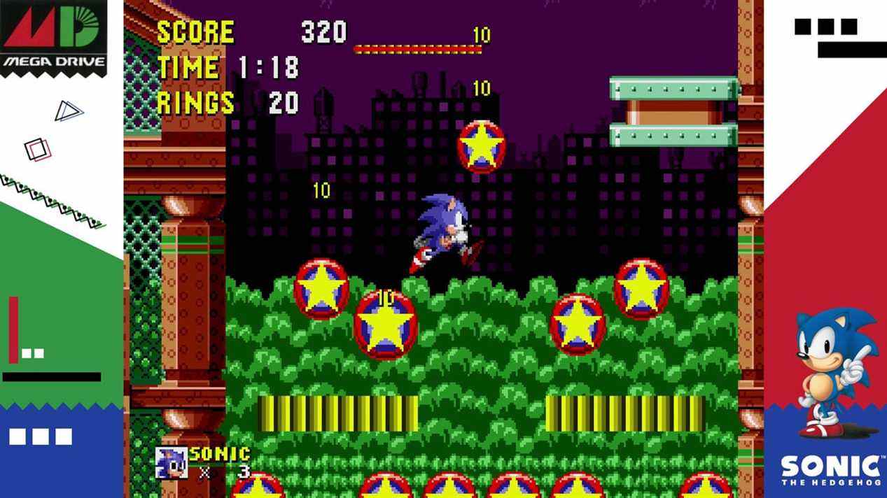 Sega Ages Sonic the Hedgehog 1 changeur de jeu physique en boucle loop-the-loops Sega Genesis Sonic Team