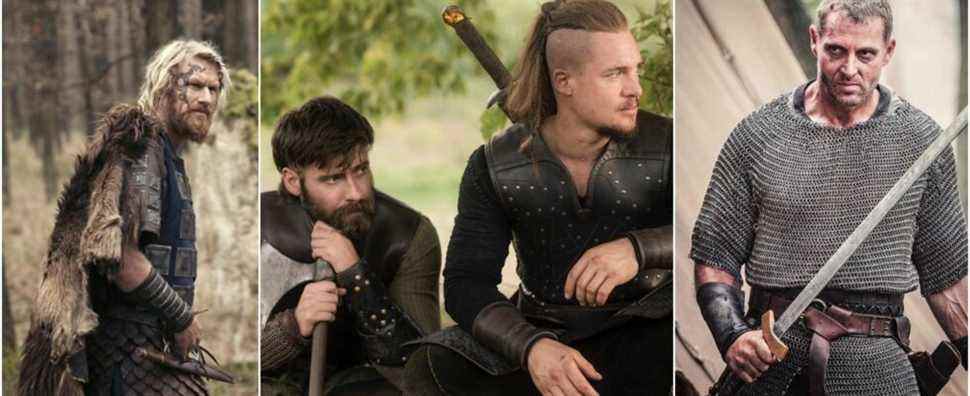 Collage of The Last Kingdom Best Fighters Ubba Finan Uhtred and Steapa