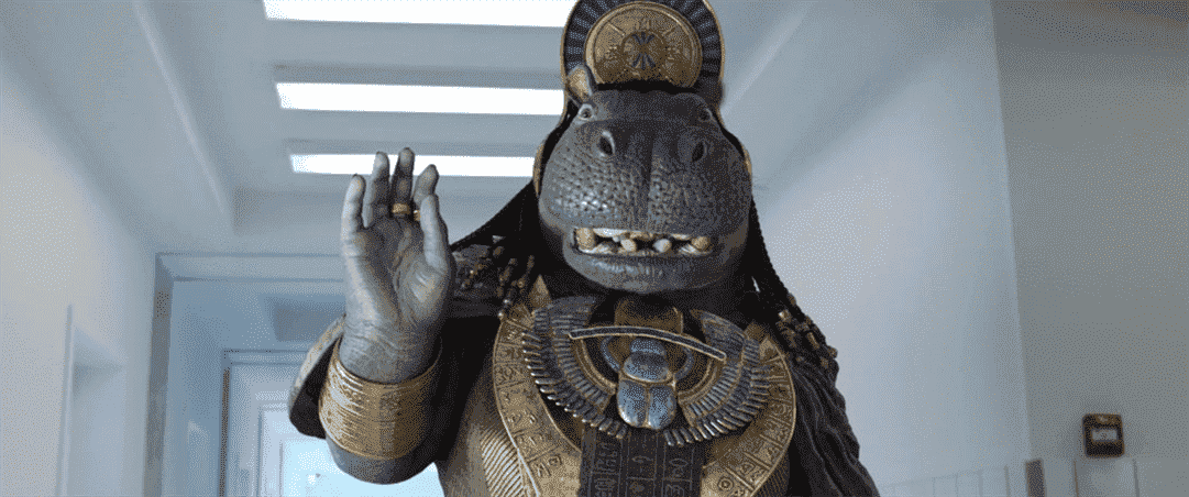 L'ancien dieu hippopotame égyptien Taweret sourit et salue joyeusement dans l'épisode 4 de Moon Knight