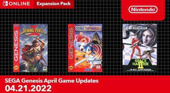 SEGA Genesis – Nintendo Switch Online ajoute Shining Force II, Sonic the Hedgehog Spinball et Space Harrier II