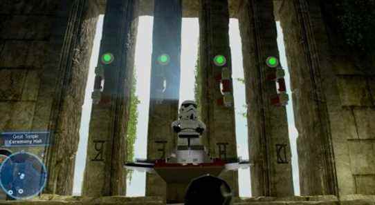 Solution de puzzle Yavin 4 cibles dans Lego Star Wars: The Skywalker Saga