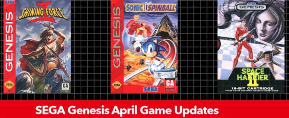 Sonic Spinball, Shining Force II et Space Harrier II rejoignent Nintendo Switch Online