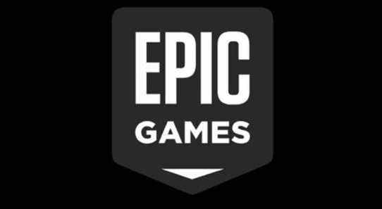 black background epic games logo