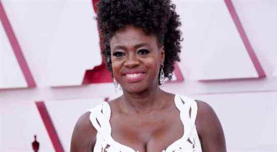 Viola Davis arrives at the Oscars on Sunday, April 25, 2021, at Union Station in Los Angeles. (AP Photo/Chris Pizzello, Pool)