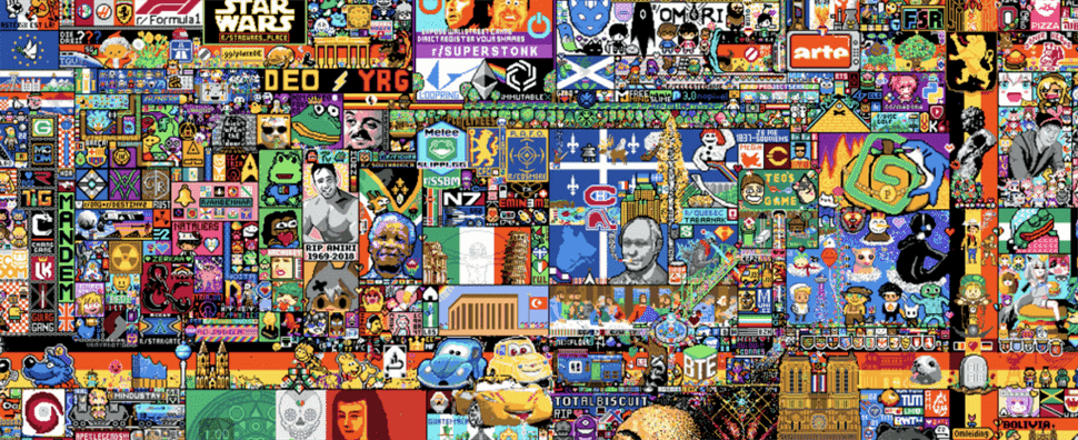 Voici la recréation Minecraft de la peinture murale commune de Reddit de r/place