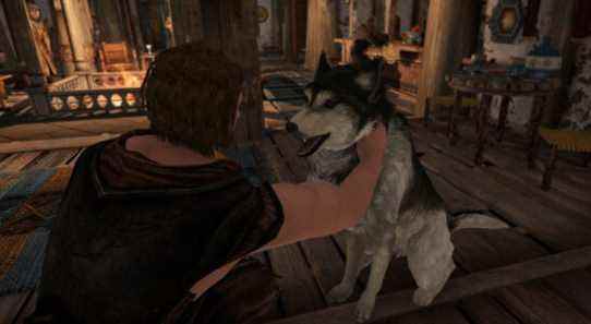 Vous pouvez maintenant caresser le meilleur ami de l'Enfant de Dragon avec ce mod Skyrim Pet the Dog