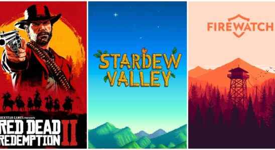 red dead redemption, stardew valley and firewatch feature image