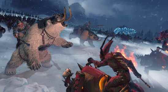 Total War: Warhammer 3 Kislev Bear Riders Versus Khorne Chaos Cavalry