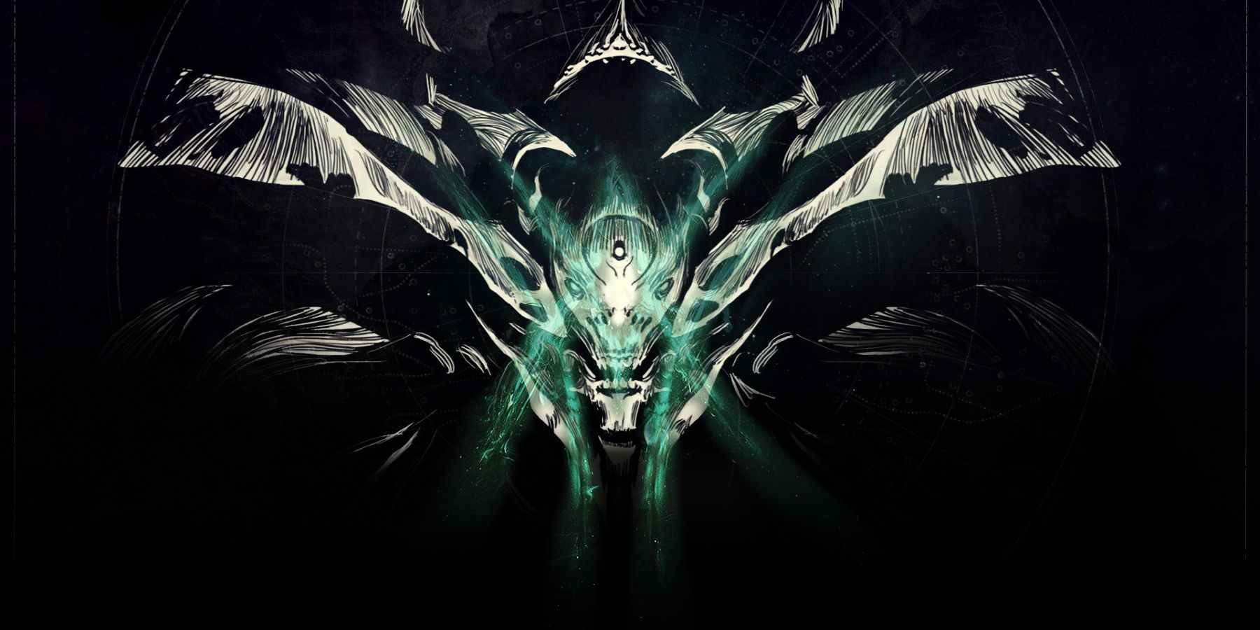 Le visage d'Oryx de l'art pour le premier jeu Destiny.