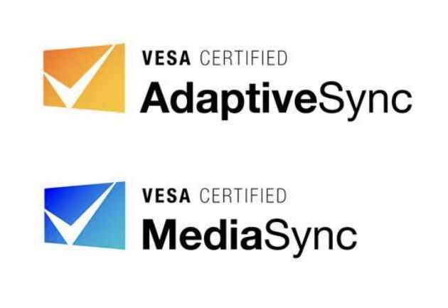 Les nouveaux logos de certification Adaptive-Sync et MediaSync de VESA.
