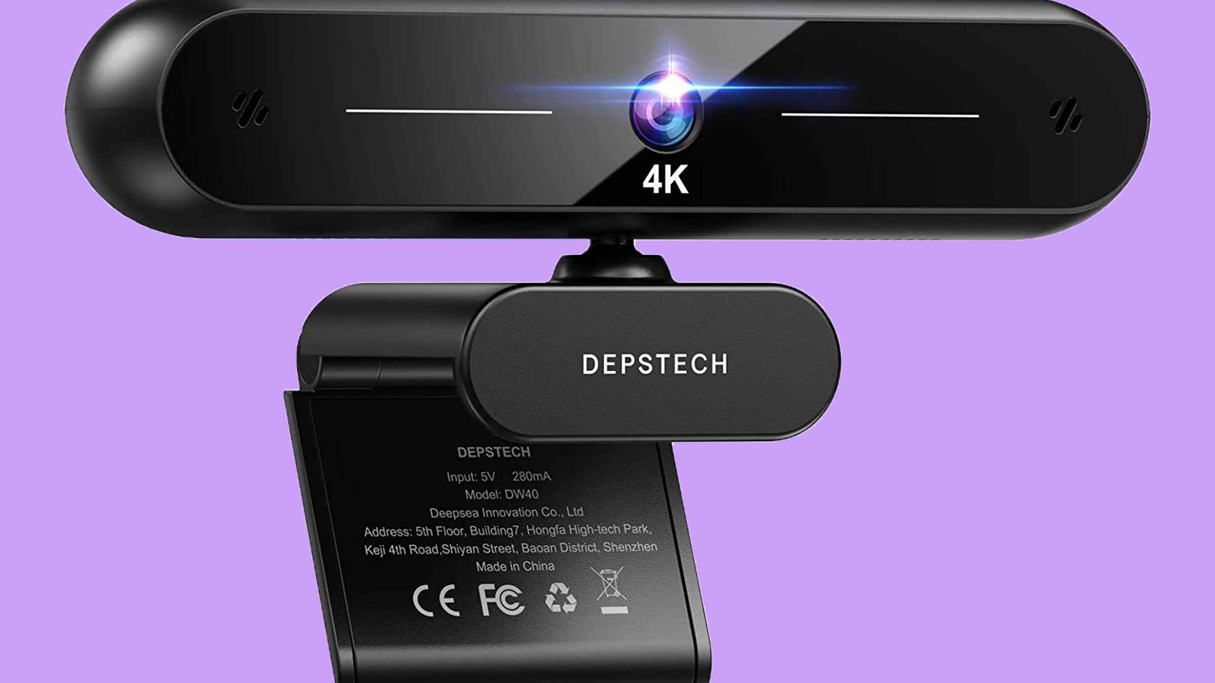 DEPSTECH DW40 Webcam webcam pas chère sur fond lilas