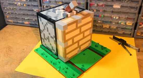 Un fan construit un piston Minecraft en Lego