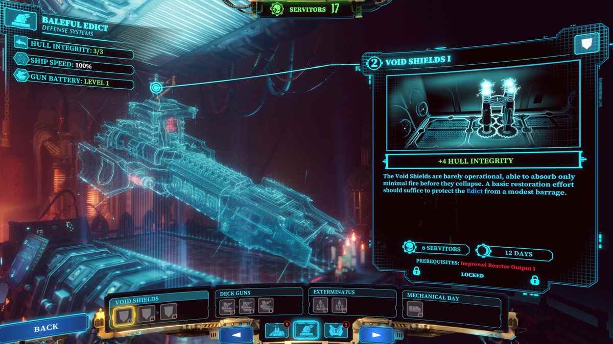 Une vue holographique du QG du croiseur de guerre Baleful Edict à Chaos Gate — Daemonhunters