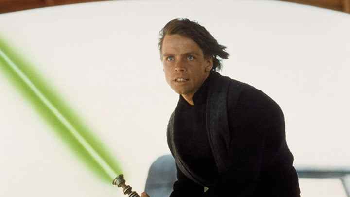 Mark Hamill dans le rôle de Luke Skywalker dans Le Retour du Jedi.