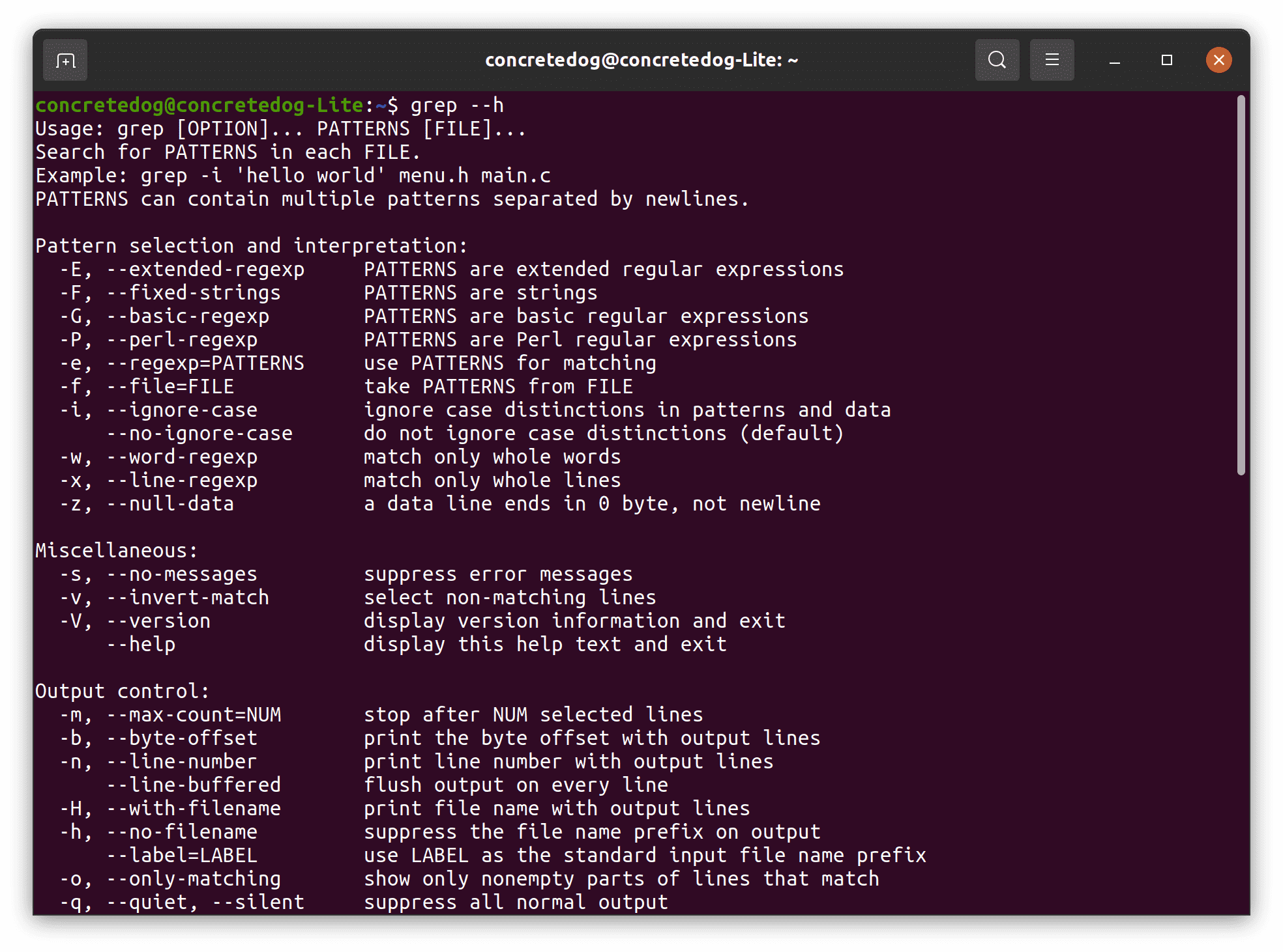 Commande Grep sous Linux