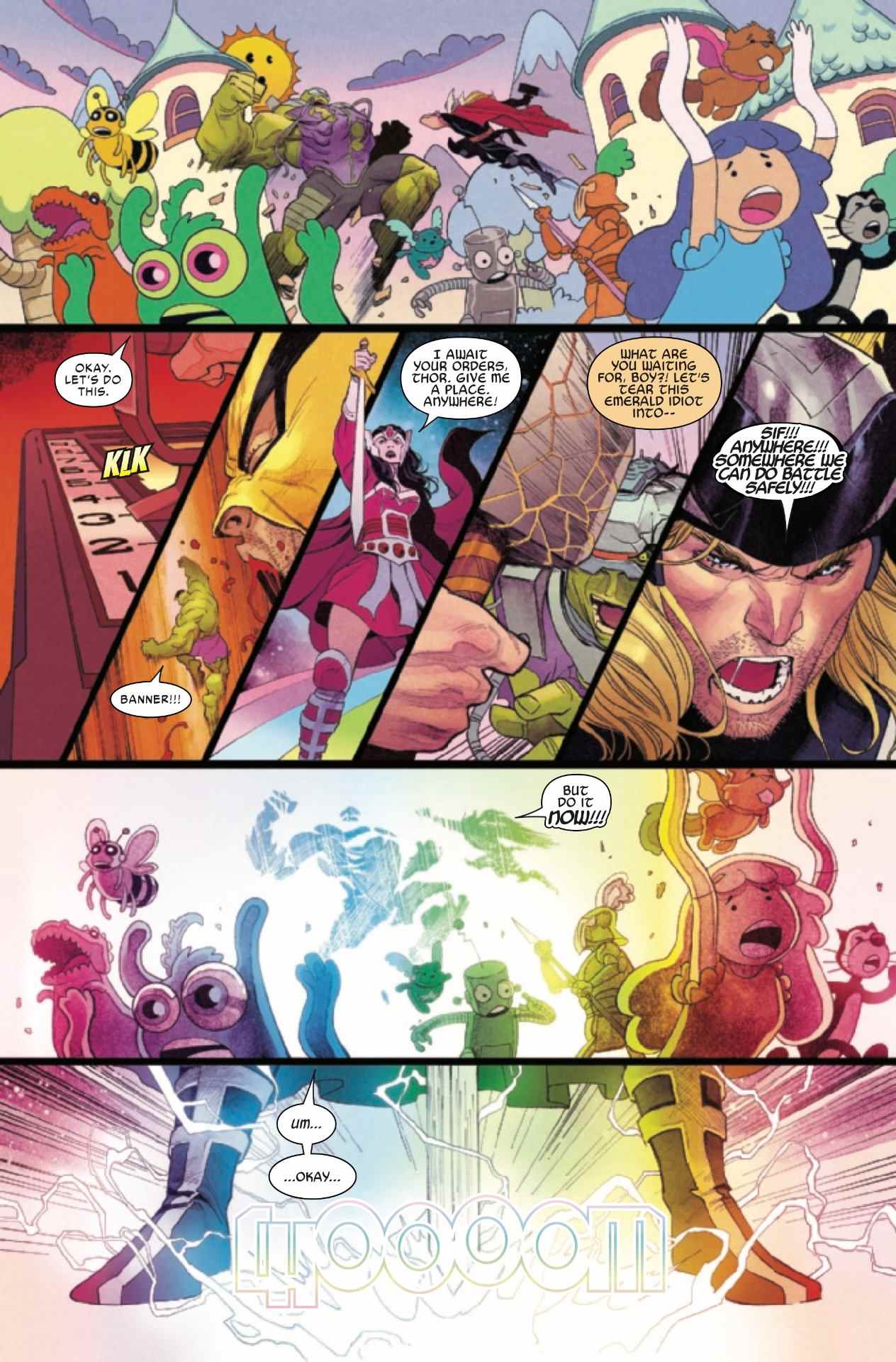 une page de Hulk Vs.  Thor : Bannière de Guerre Alpha #1