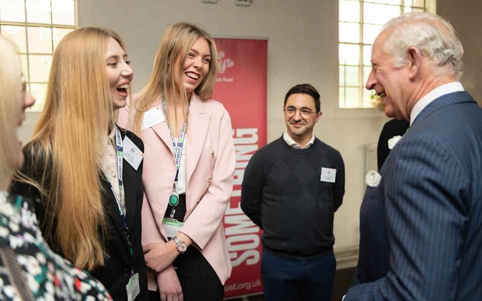 Le prince de Galles s'entretient avec des jeunes soutenus par The Prince's Trust via le programme Kickstart du gouvernement britannique - The Prince’s Trust/PA Wire
