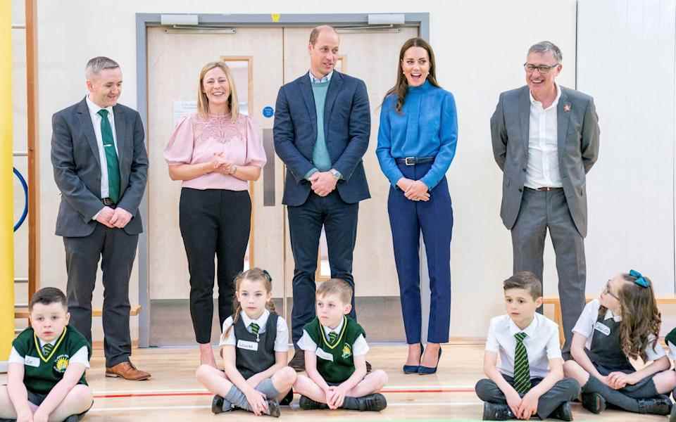 Le duc et la duchesse de Cambridge se sont joints aux activités de classe - Jane Barlow/Reuters
