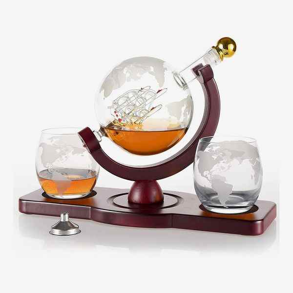 Ensemble carafe à whisky avec verres globe