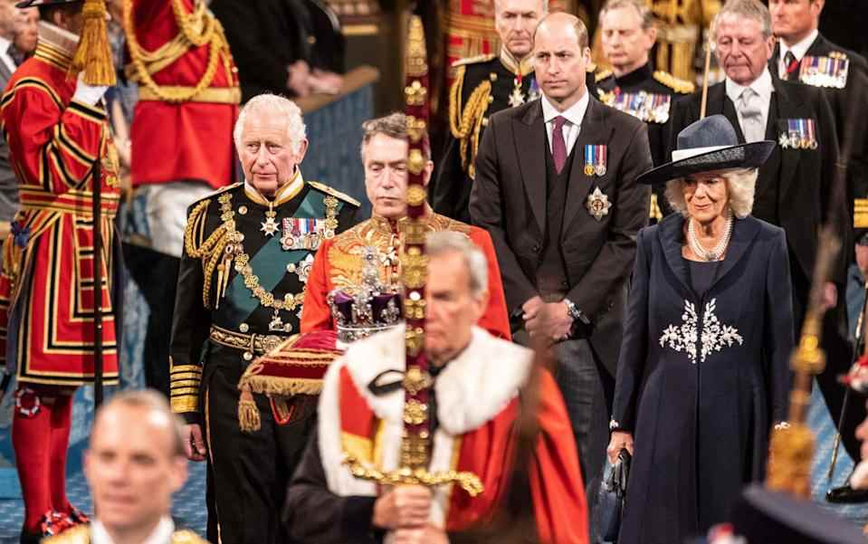 Le prince Charles et son fils le prince William lors de l'ouverture officielle du Parlement - WPA Pool/Getty Images Europe