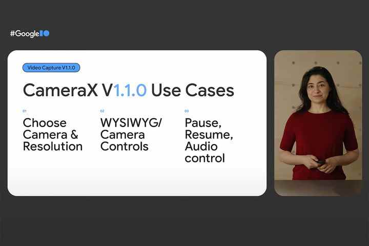 Session Google I/O 2022 sur la façon dont la capture vidéo CameraX améliore l'enregistrement vidéo sur des applications tierces comme Snapchat et Instagram.