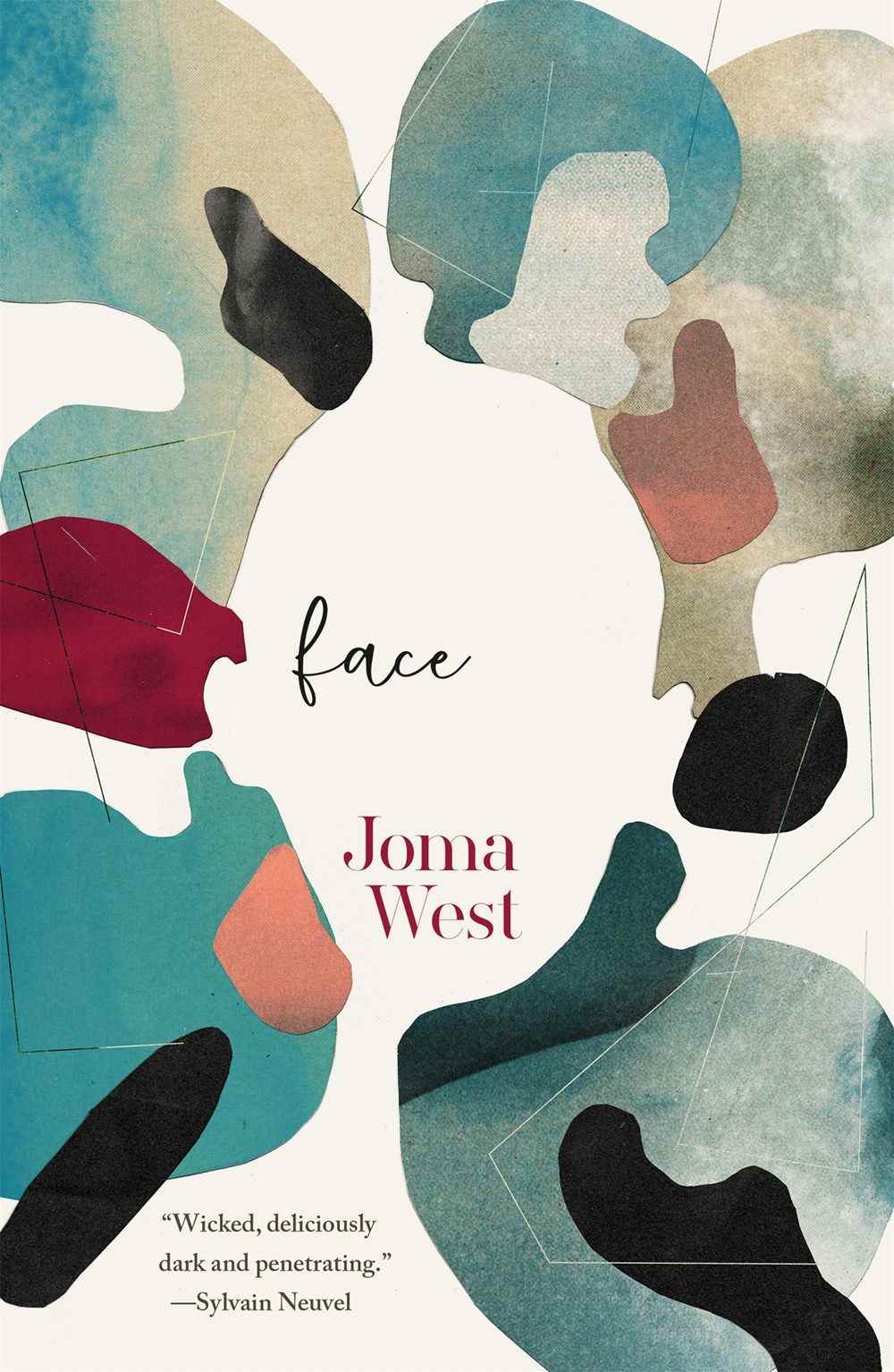 Image de couverture pour Face de Joma West, une combinaison abstraite de couleurs qui crée la forme d'un visage au milieu.
