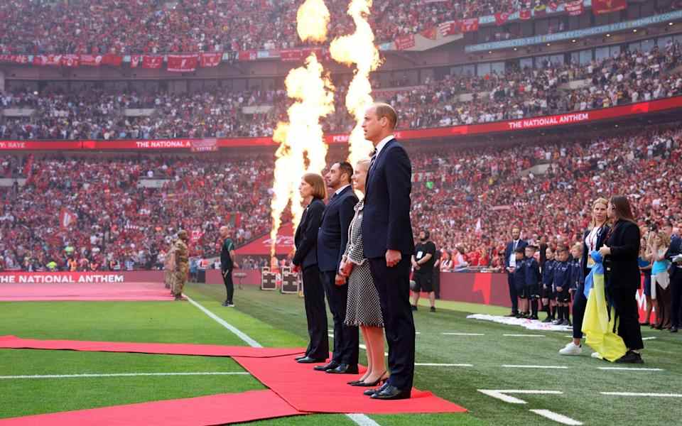 Le prince William chante l'hymne national à Wembley - La FA via Getty Images