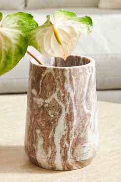 Vase en marbre rose West Elm (grand)