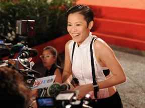 L'actrice hongkongaise Denise Ho arrive pour la projection d'un film à la Mostra de Venise en septembre 2011.