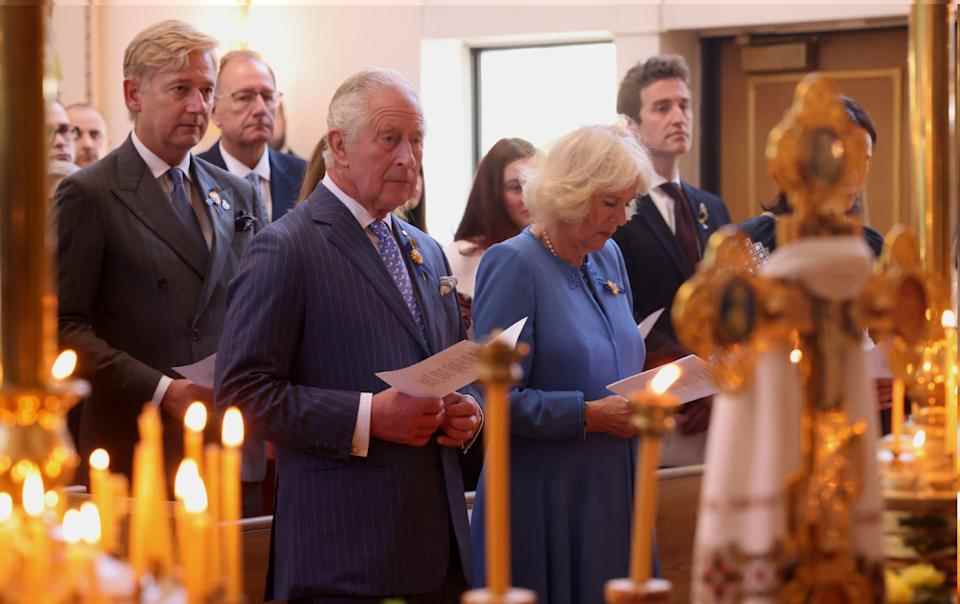 Le prince et la duchesse ont entendu des prières à la cathédrale orthodoxe ukrainienne de la Sainte Vierge