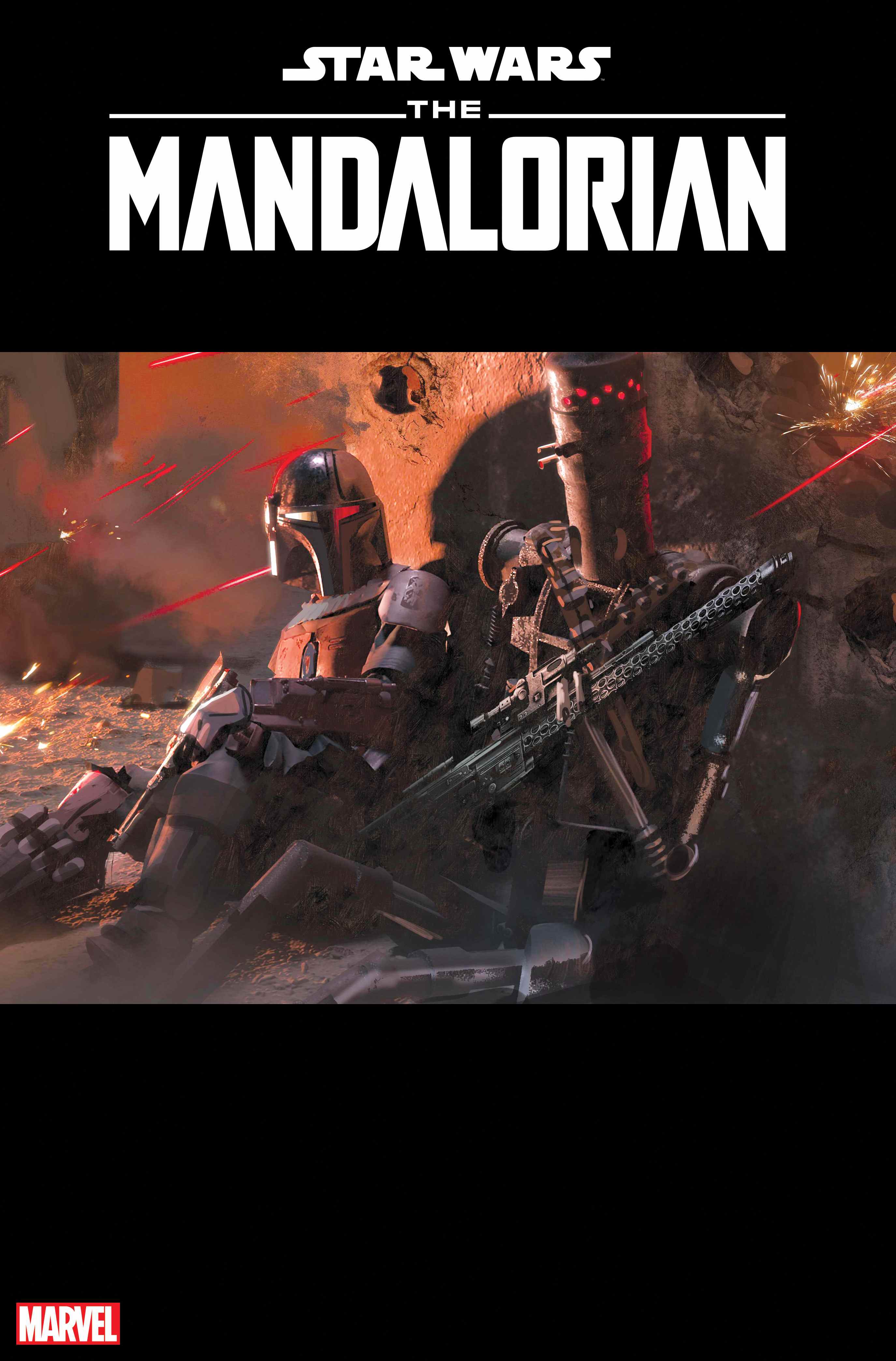 Couverture de la variante Star Wars: The Mandalorian # 1 par Nick Gindaux