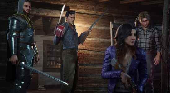 The four playable characters in Evil Dead: The Game