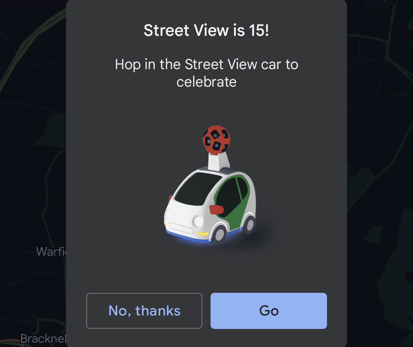 voiture google street view dans les cartes