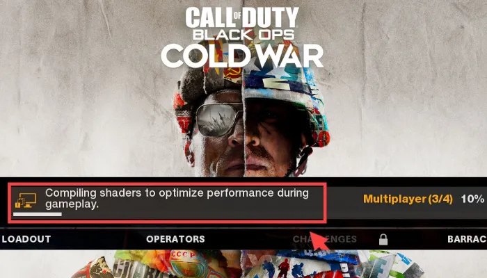 Black Ops Cold War bloqué sur la compilation des shaders