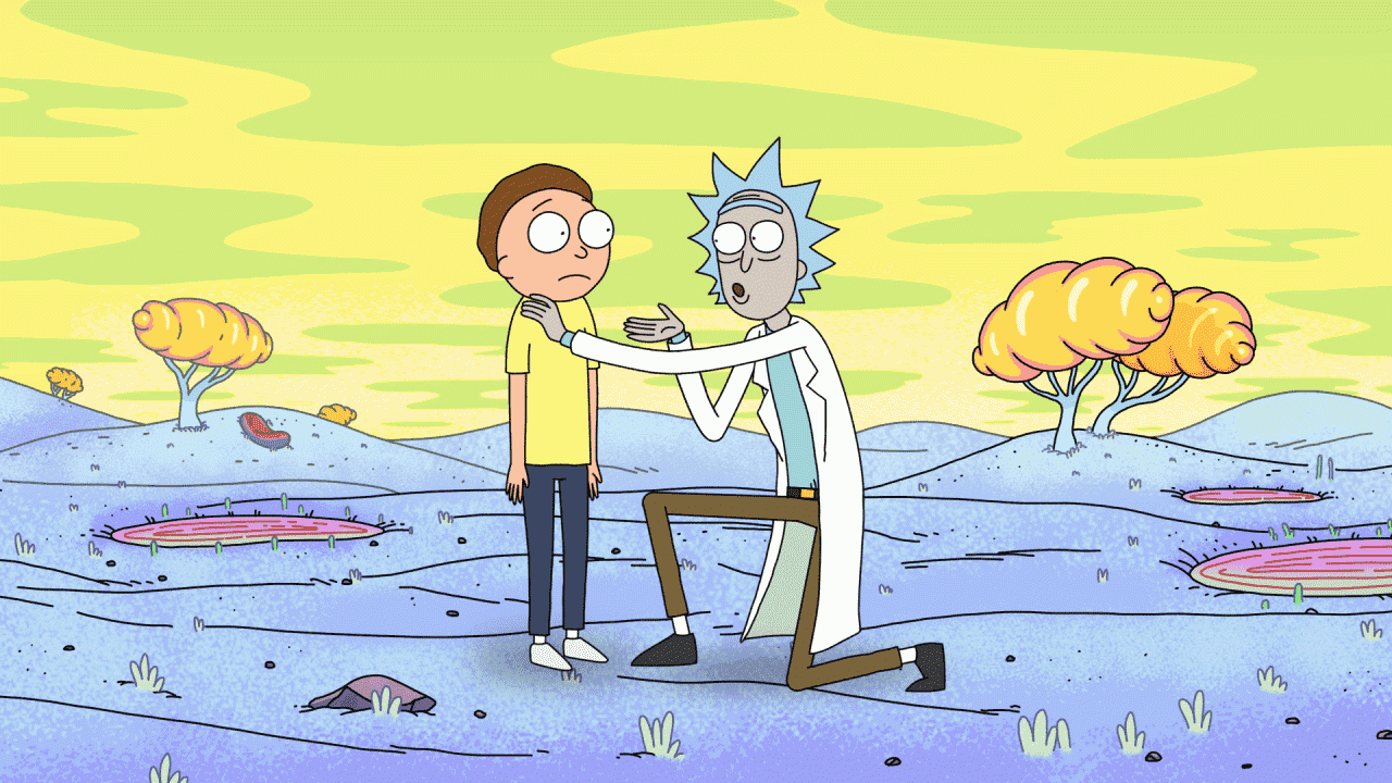 Rick et Morty dans leur émission.