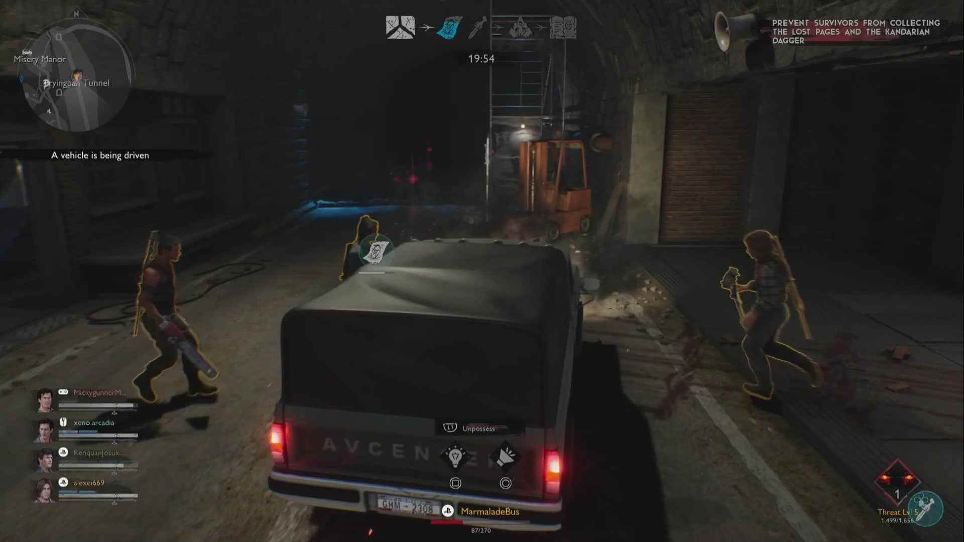 Evil Dead: The Game vol de voiture voitures voler possession démon véhicules à moteur trolling