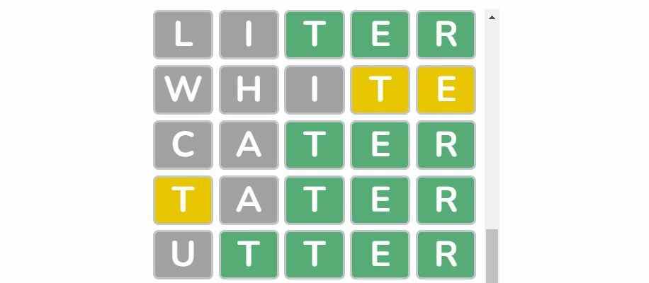 Le nouveau jeu Wordle vous permet de rivaliser avec vos amis et votre famille en tête-à-tête