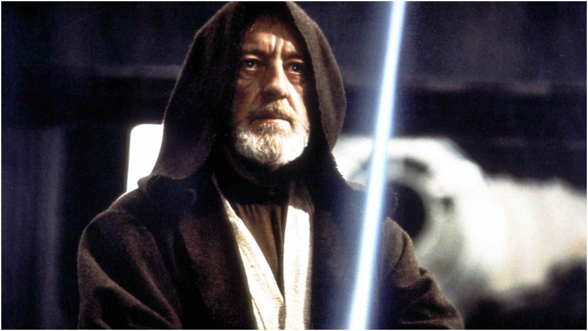 Alec Guinness dans le rôle d'Obi-Wan Kenobi dans Star Wars : Un nouvel espoir